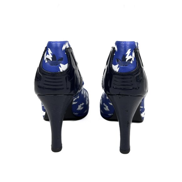 Adidas Torsion Heel Ankle Booties Iconic Blue White ZX 8000 Pattern Size 7 - NWT - Picture 4 of 8